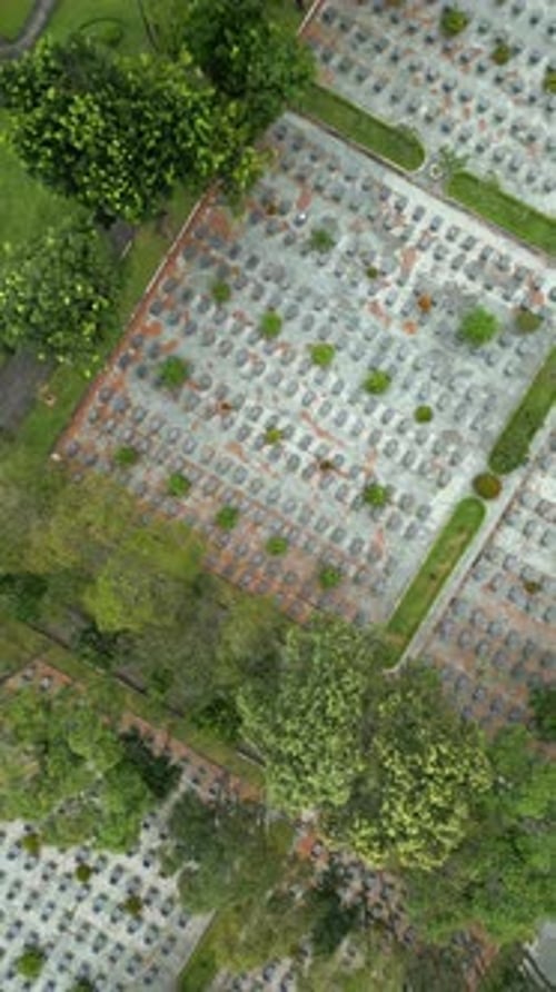 Cementerio de guerra en Cu Chi Vietnam Aerial
