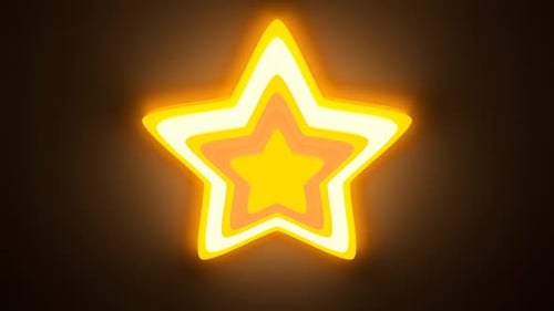 Seamless Loop of Pulsating Glowing Star Layers