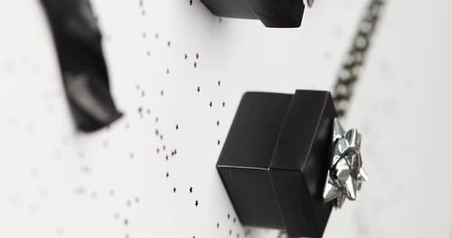 Rotation Vertical Video of Festival Birthday Party Background with Black and Silver Gift Box