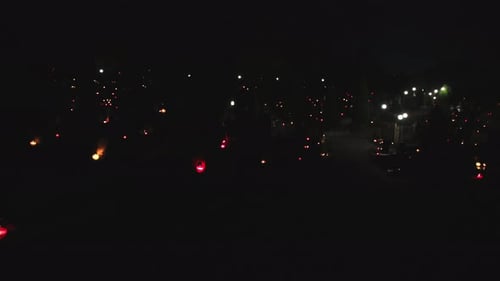 Panorama of Cemetery Graveyard