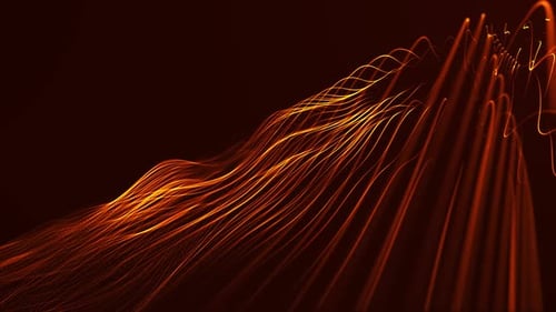 Dynamic Abstract Glowing Particle Waves Background Animation