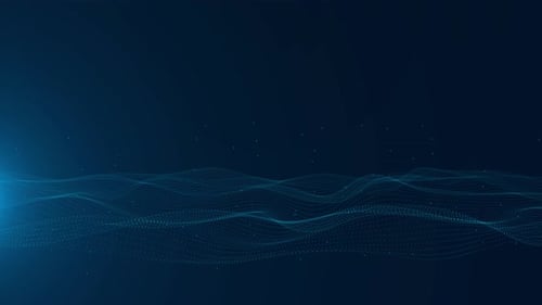Particles Wave Flowing Cyberspace Technology Digital Connection Abstract Motion Background Concept