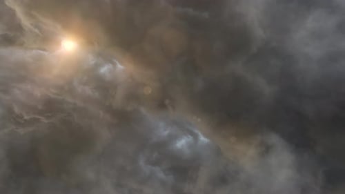 4k Sunshine Behind The Thick Cumulonimbus Clouds