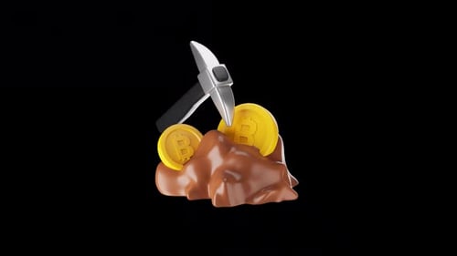 Bitcoin Mining 3D Animation | Alpha Channel