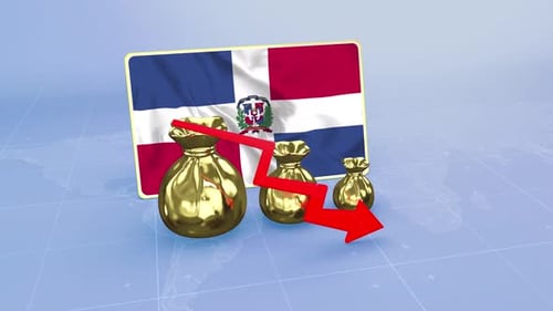 Dominican Republic Reserves Drop Economic Data Infographics Graph