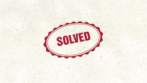 Retro Rubber Stamp Solved Word Impression Reveal