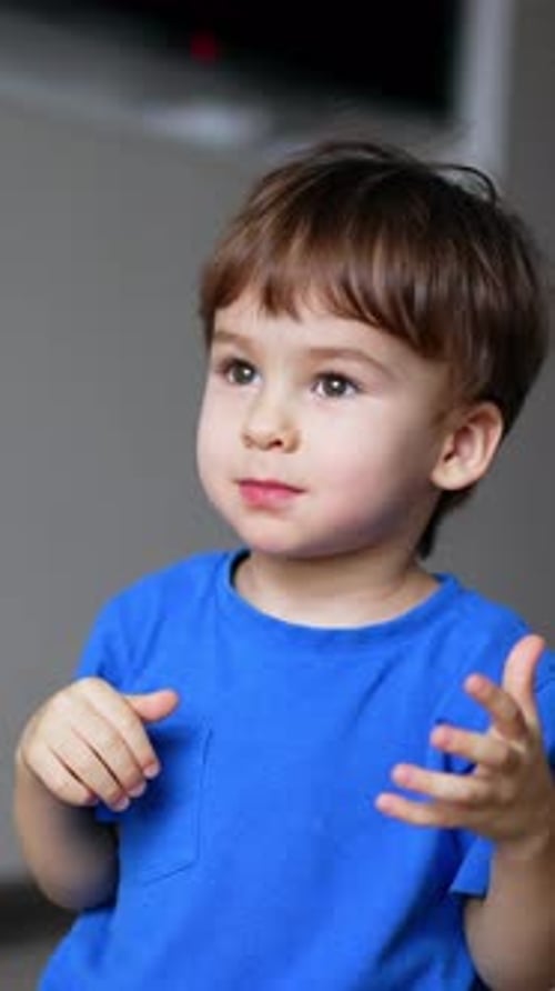 Un niño pequeño y lindo jugando alegremente en casa. Un bebé encantador coloca los anillos de la pirámide