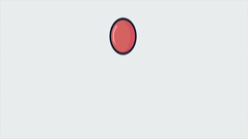Abstract Fluid Red Circle Bouncing Animation