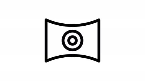 Animated Camera Outline Icon Reveal