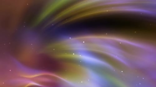 Abstract Colorful Nebula Swirl with Twinkling Particles