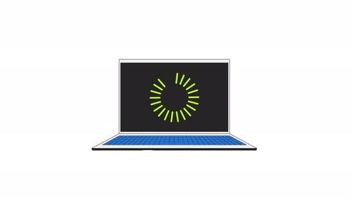 Laptop Screen Loading Progress Bar Animation