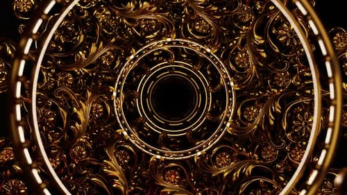 Винтажная золотая декоративная рамка 02 HD