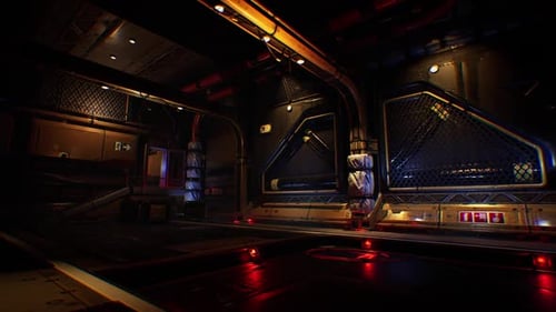 Sci-fi Spaceship Interior Fuselage View