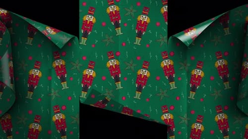 Nutcracker Christmas Folding Pattern Reveal Transition