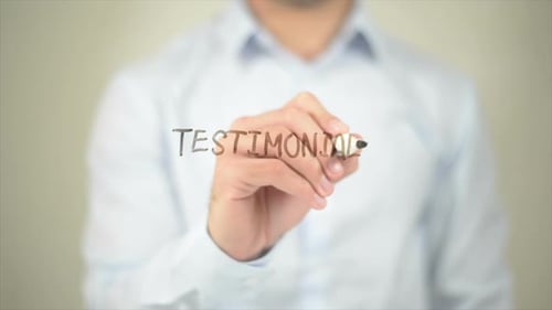 Writing Testimonials on Clear Surface