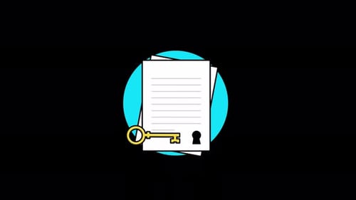 Document File Access Concept Animation Video - Transparent
