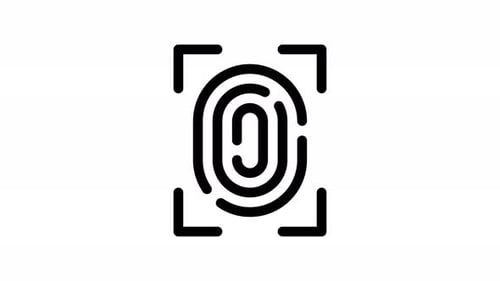 biometric line icon animation