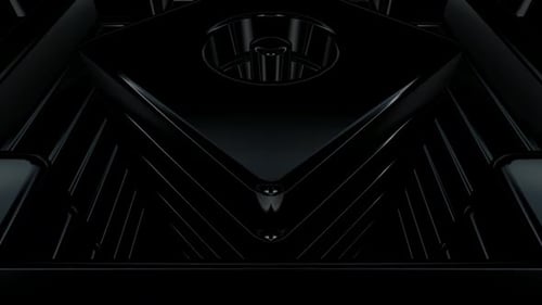 Abstract Dark Geometric Cubes Looping Background Animation