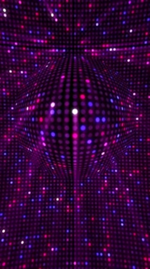 Abstract Pulsating Grid of Glowing Dots Background