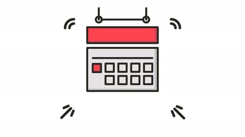 Calendar with a red highlight suitable for scheduling important events, marking deadlines, planning