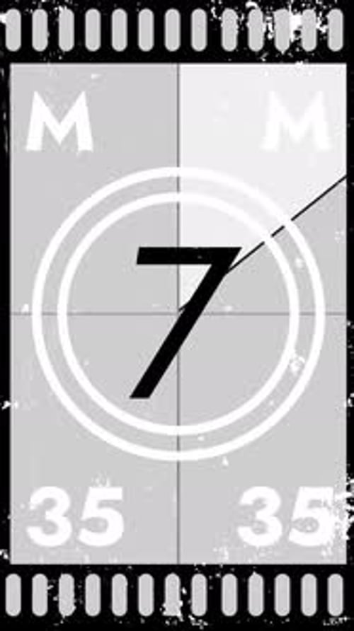 Retro Grunge Film Leader Countdown