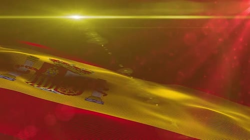 Holographische Digitalflagge Spaniens