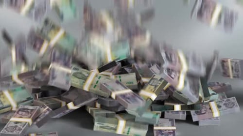 Argent du Honduras - Lempira : l'argent empilé tombe - Monnaie hondurienne