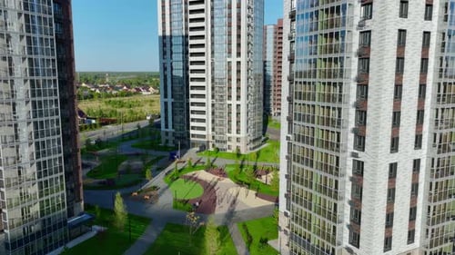 Large Residential Area Equipped with Sports Ground and Park