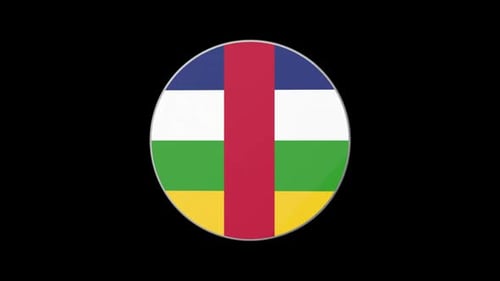 Central African Republic Flag 3D Rotating Emblem