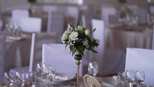Elegant Wedding Reception Table Setting and Decor