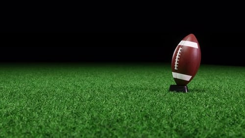 American Football Background with a green grass. Animation built in seamless loop 4k.