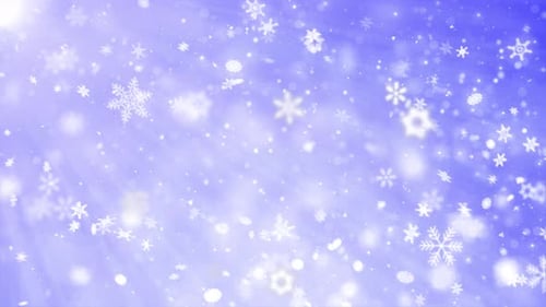 Elegant Blue Abstract With Snowflakes