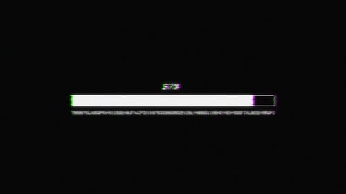 Glitch Cyberpunk loading bar animation