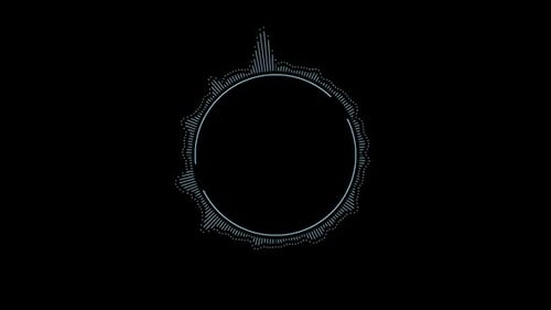 Interface Sammlung: Loop aus einem Equalizer, der sich um einen im Uhrzeigersinn drehenden Mittelring bewegt