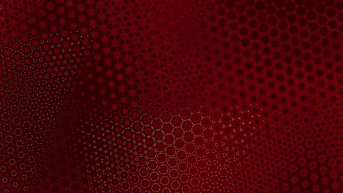 Dynamic Red Kaleidoscope Geometric Abstract Background