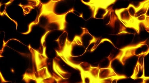 Abstract Fiery Pattern Resembling Liquid Gold