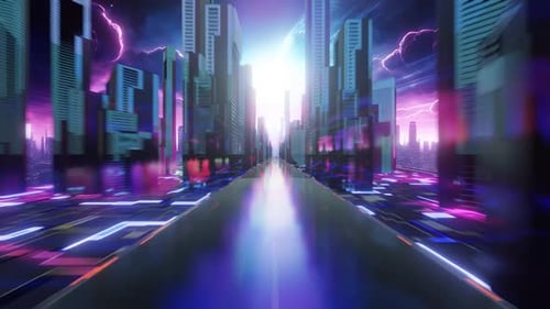Futuristic Sci Fi City Loop