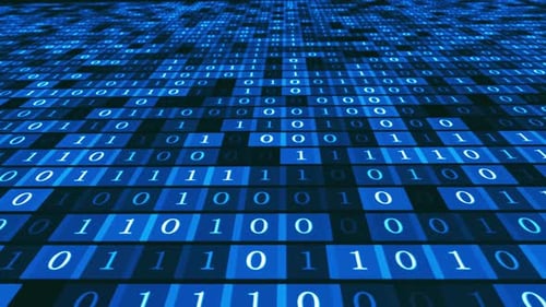 Hintergrund zum Scrollen von Computer-Binärziffern