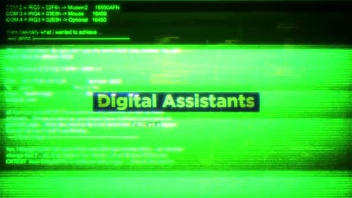 Digital Assistants On Digital Screen Message On Computer Screens