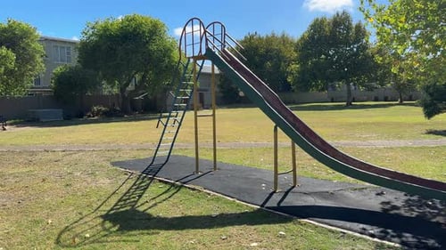 A slippery slide in a park in Rondebosch, Cape Town.