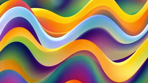 Abstract Gradient Waves Looping Background