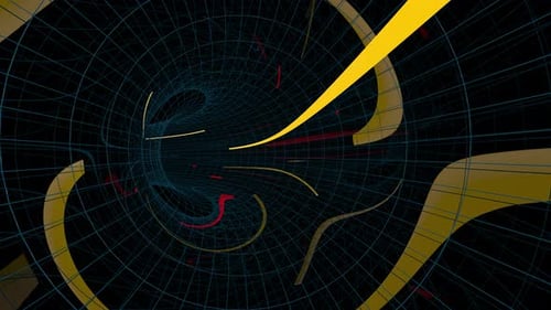 Flight in space in a black hole through space and stars.
