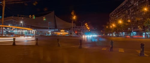 time lapse of traffic at Yerevan city