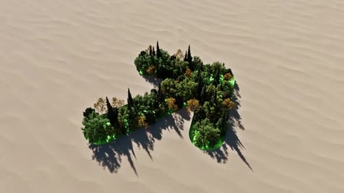Arrow Shape Forest And Desert