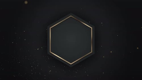 Modern Gold Hexagon Reveal with Particle Effects