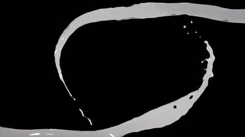 vórtice circular de leite líquido