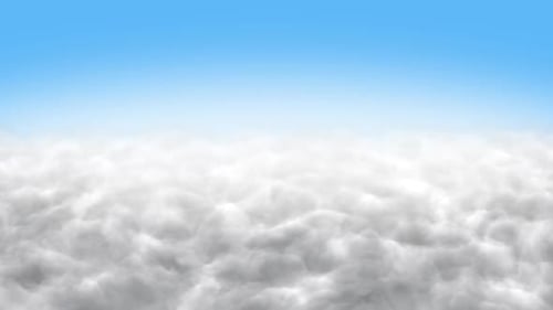 Clouds Moving Forward With Blue Sky