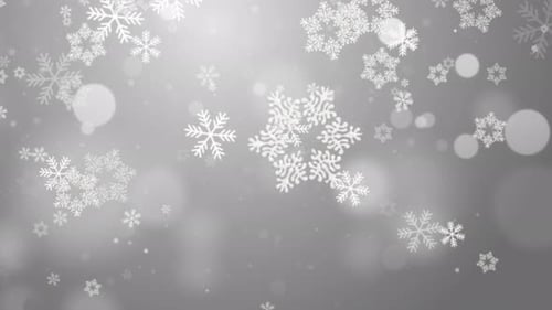 Beautifully Glittering Particles Floating Snow Snowflakes Abstract