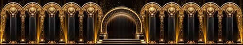 Luxury Classic Gold Stage Widescreen Loop