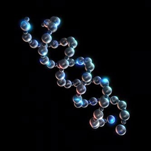 Glowing DNA Helix Molecular Chain Animation Loop